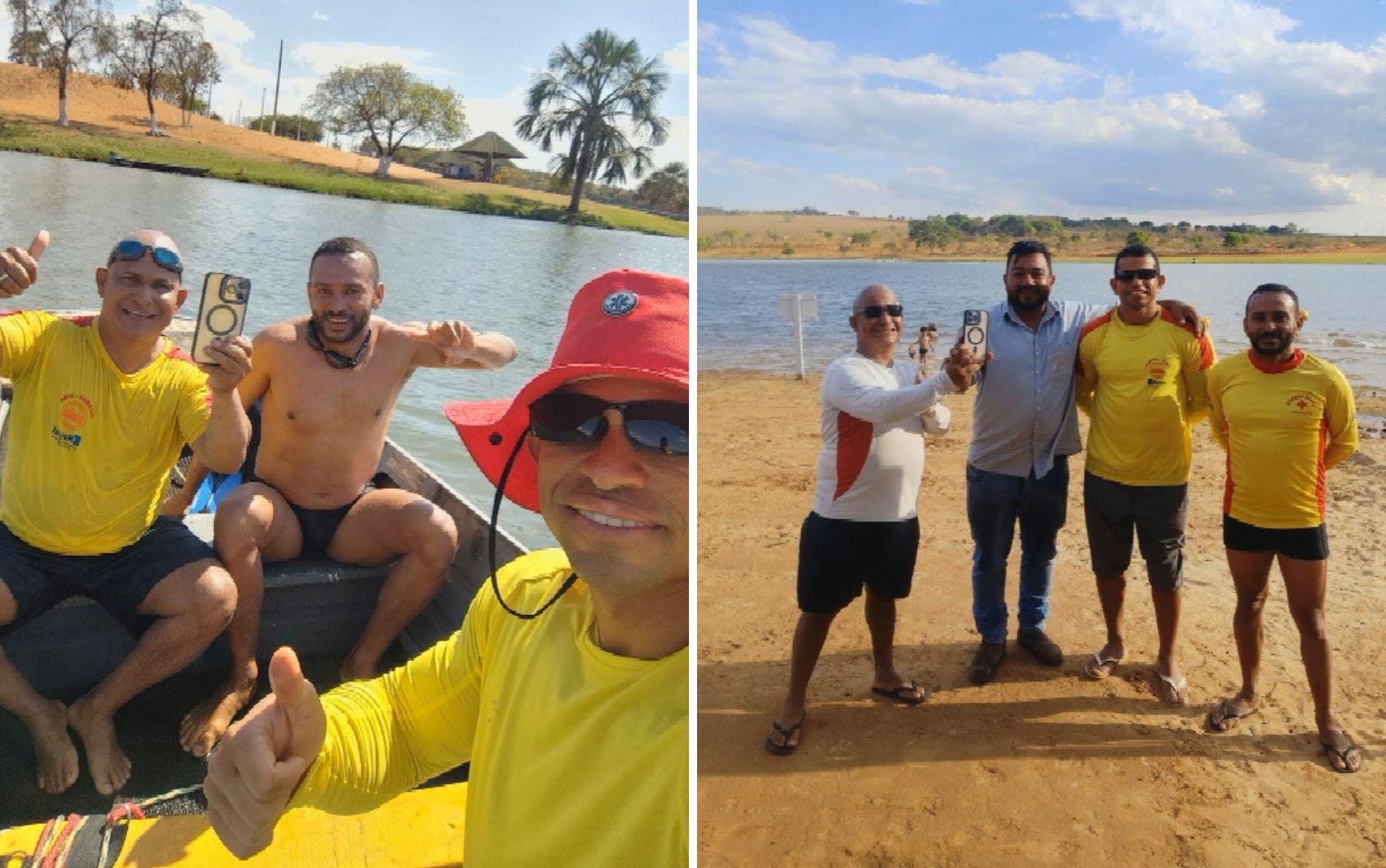 Guardas se surpreendem ao encontrar celular funcionando no fundo de lago em Goiás; vídeo