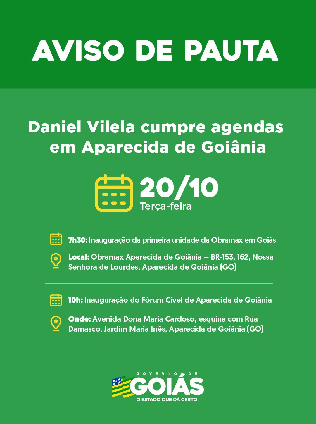 AVISO DE PAUTA
