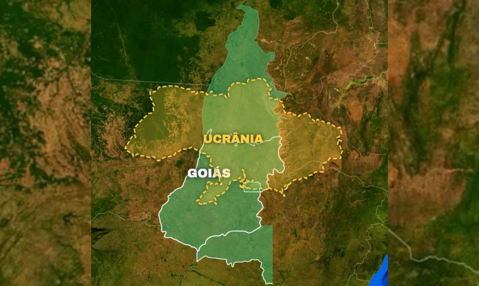 Goiás maior que a Ucrânia? Vídeo mostra perda de território do estado do século XIX até os dias atuais