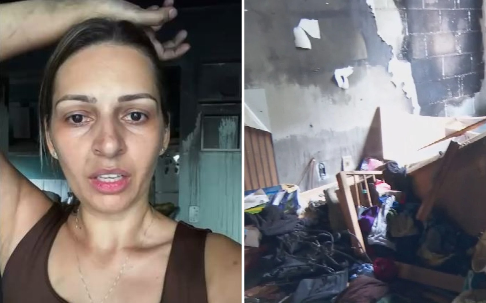 Babá de filhos de Virginia tem apartamento destruído por incêndio em Goiânia; vídeo