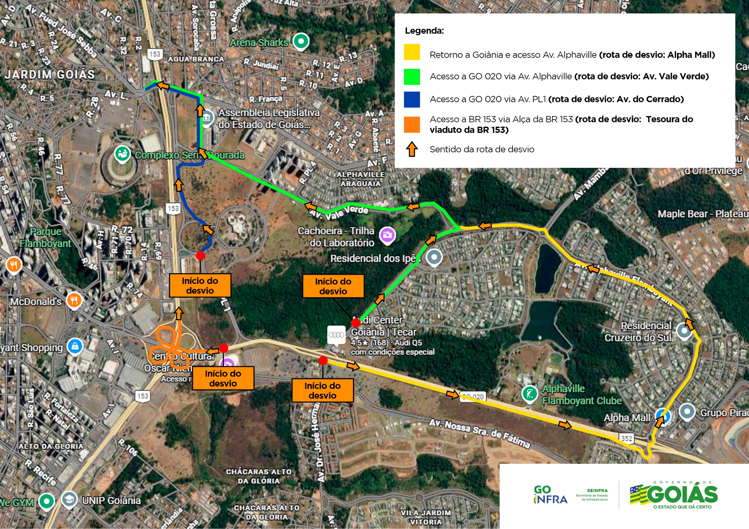Governo de Goiás inicia obras em novo trecho da GO-020