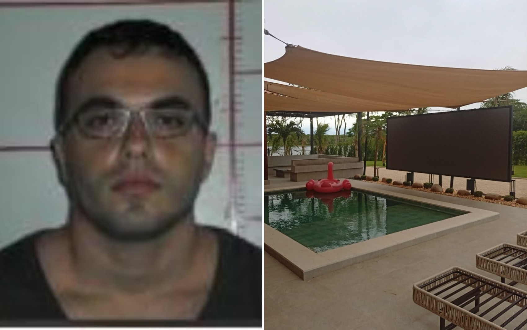 Chefe de facção baleado na Bolívia tinha mansão com praia artificial e vida de luxo na Bolívia; fotos
