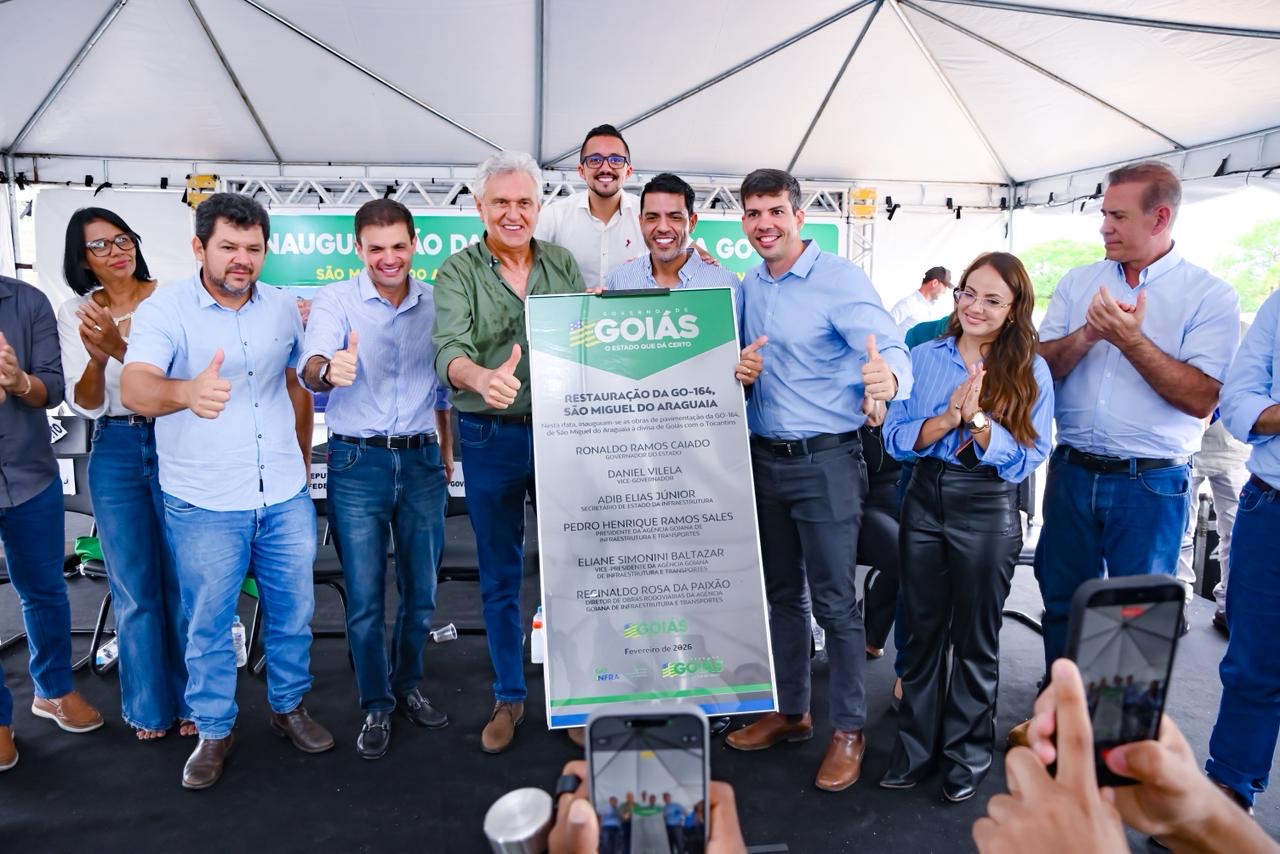 Caiado conclui 100% de integração asfáltica com pavimentação da GO-154 em Bonópolis