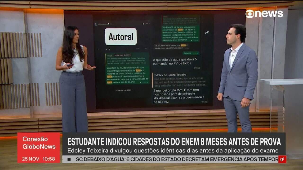 Anular as cinco questões de matemática antecipadas por Edcley já poderia comprometer o Enem 2025, dizem especialistas