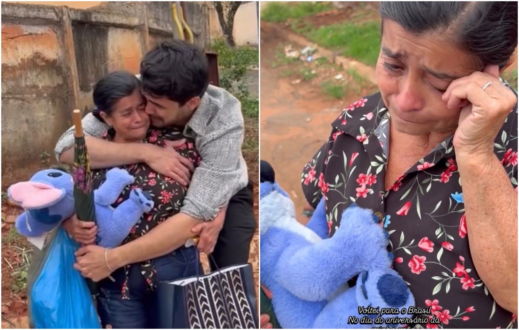 Filho que mora em Londres emociona mãe ao voltar para casa de surpresa; vídeo