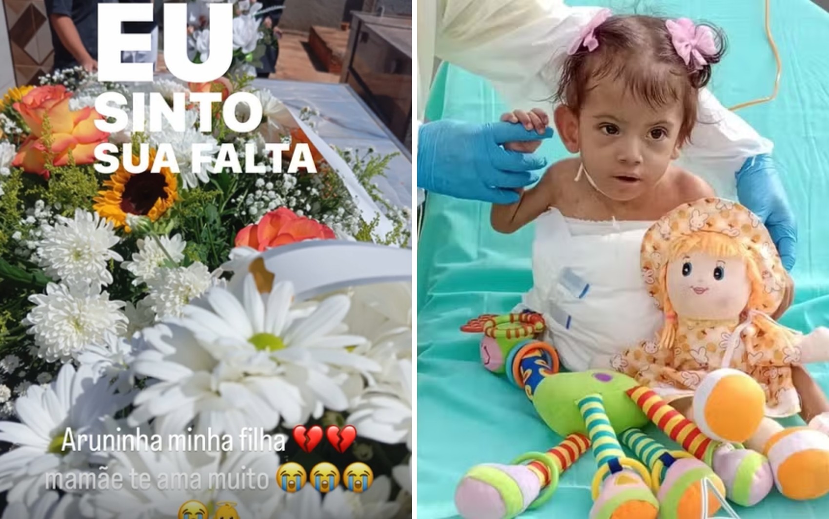 Mãe das siamesas de SP separada em Goiânia faz homenagem após morte da segunda filha: ‘Mamãe te ama muito’