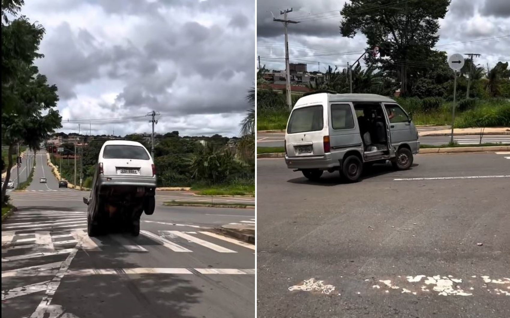 Influenciador faz manobras perigosas em rua de Aparecida de Goiânia e tem van apreendida; vídeo