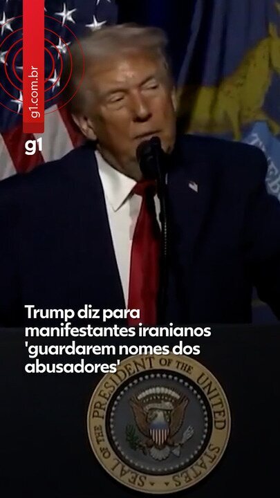 Trump diz para manifestantes iranianos 'guardarem nomes dos abusadores'
