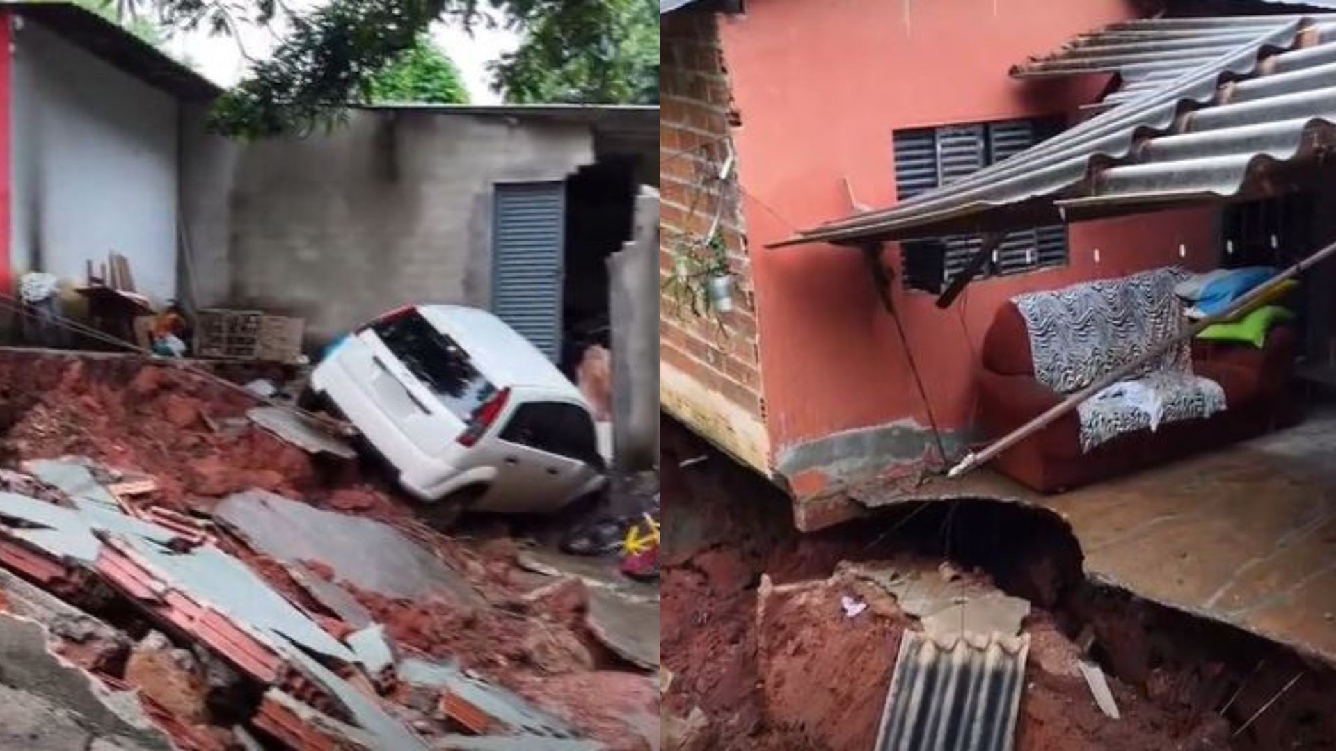 Moradora desabafa após casas desabarem e famílias ficarem desabrigadas em Goiânia: 'Foi desesperador'