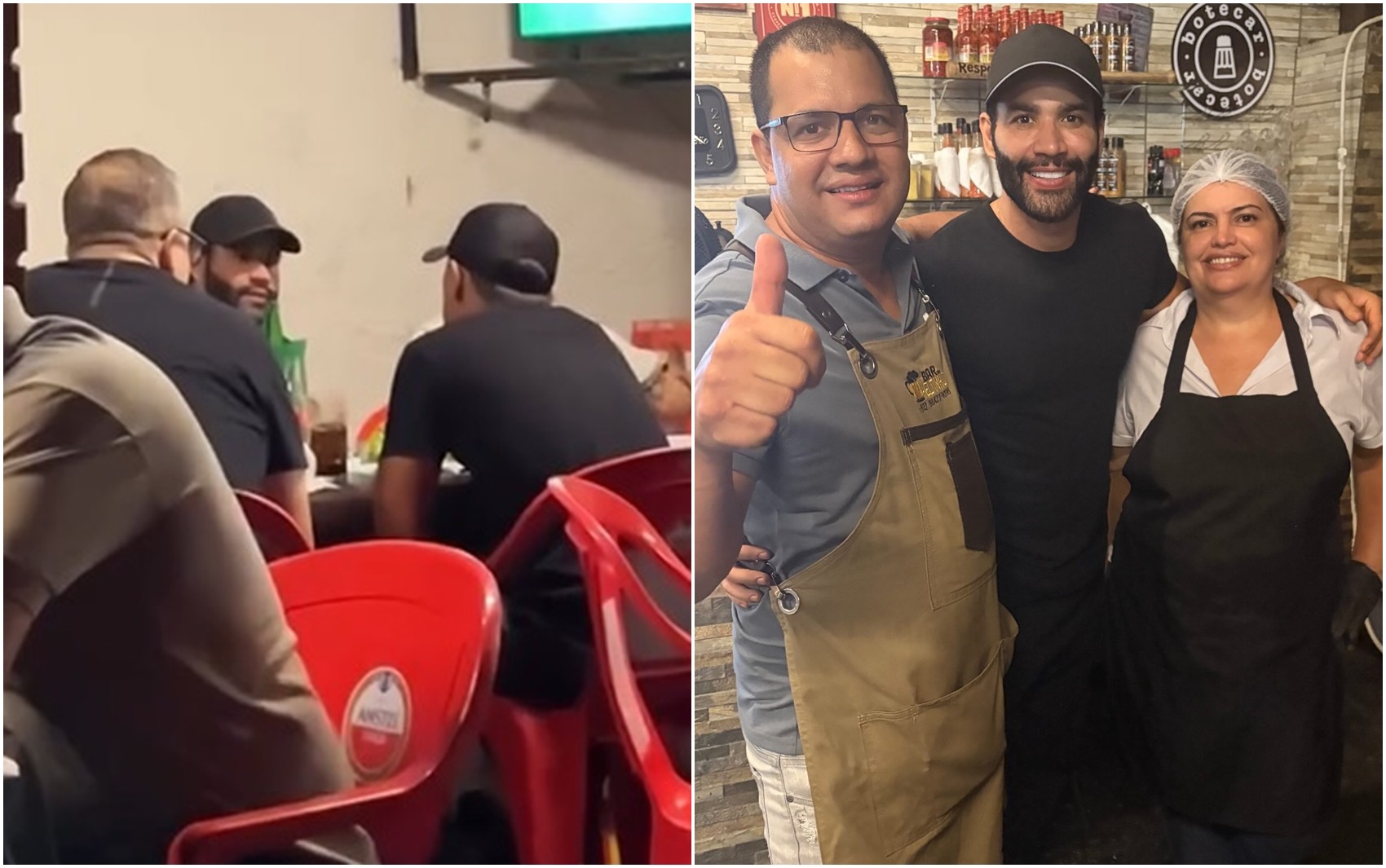 Gusttavo Lima aproveita segunda de folga em bar de Goiânia