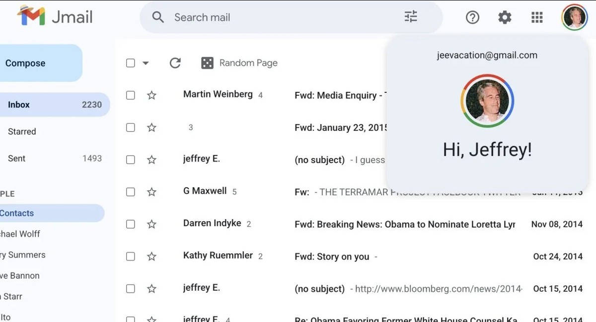 Jmail: americanos criam site que reproduz e-mail com acesso a arquivos de escândalo sexual de Jeffrey Epstein