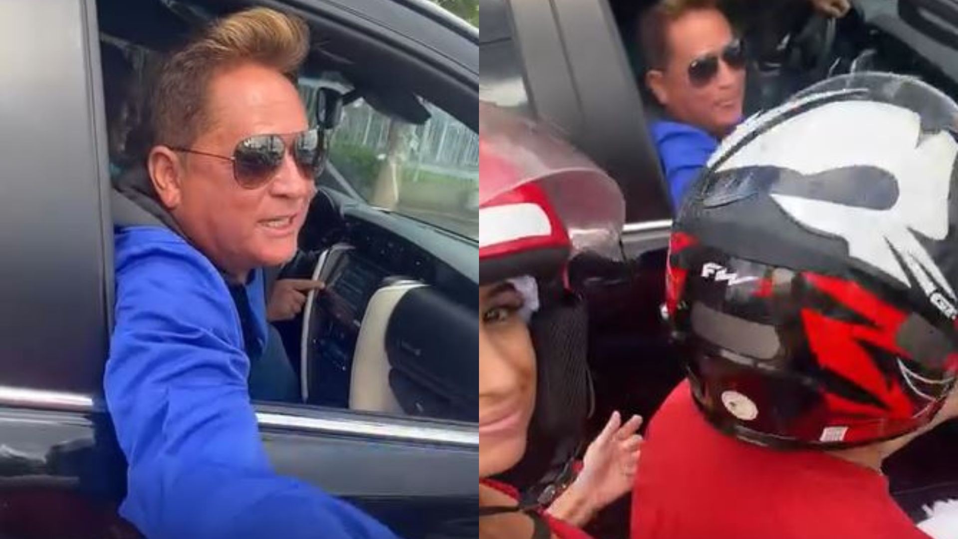 Leonardo encontra com torcedores do Vila Nova no trânsito e brinca: ‘Eu sou goiano’