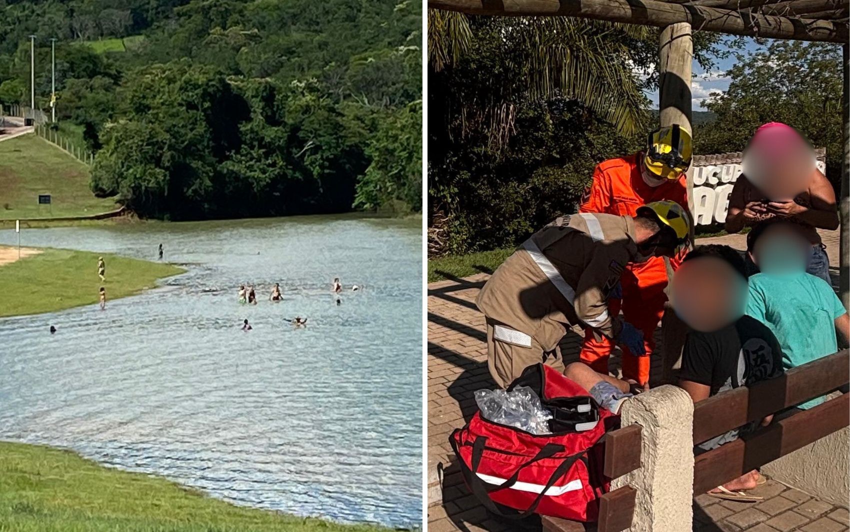 Banhistas ficam feridos após ataque de piranha no Lago Corumbá, em Goiás