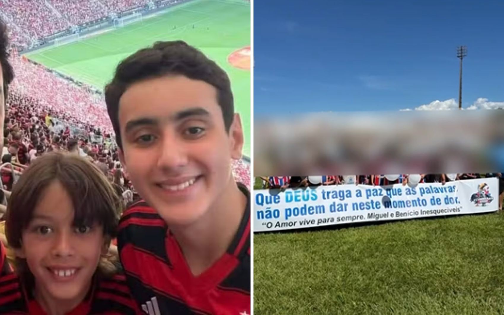Netos de prefeito mortos pelo pai são homenageados em jogo de futebol; vídeo