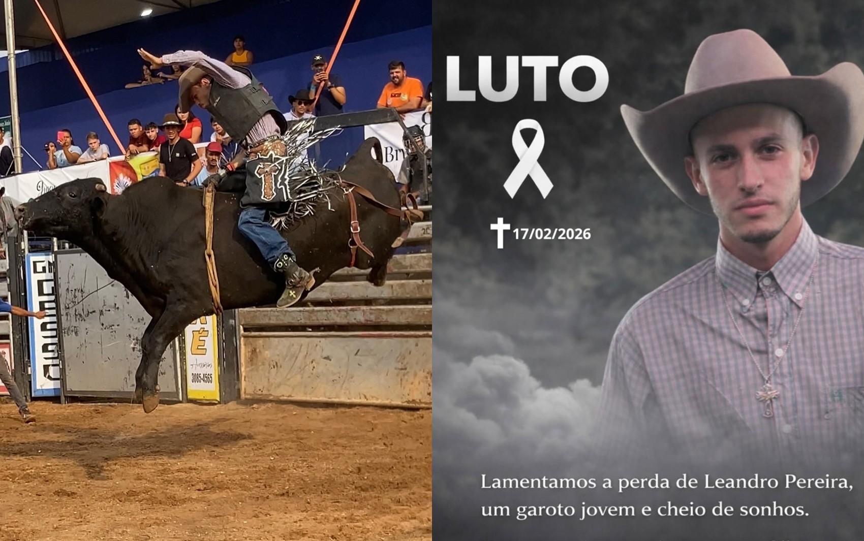 Peão morre após cair de boi e ser pisoteado