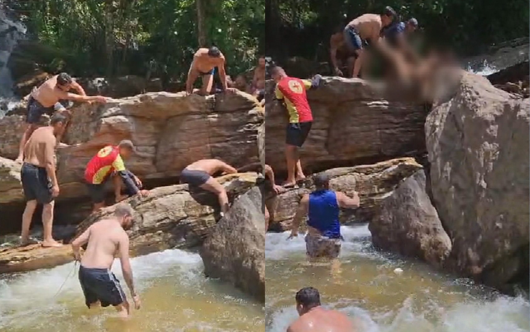 Criança que morreu após ficar com pé preso em cachoeira ficou 20 minutos debaixo d’água, dizem bombeiros