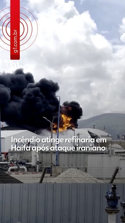 Incêndio atinge refinaria em Haifa após ataque iraniano