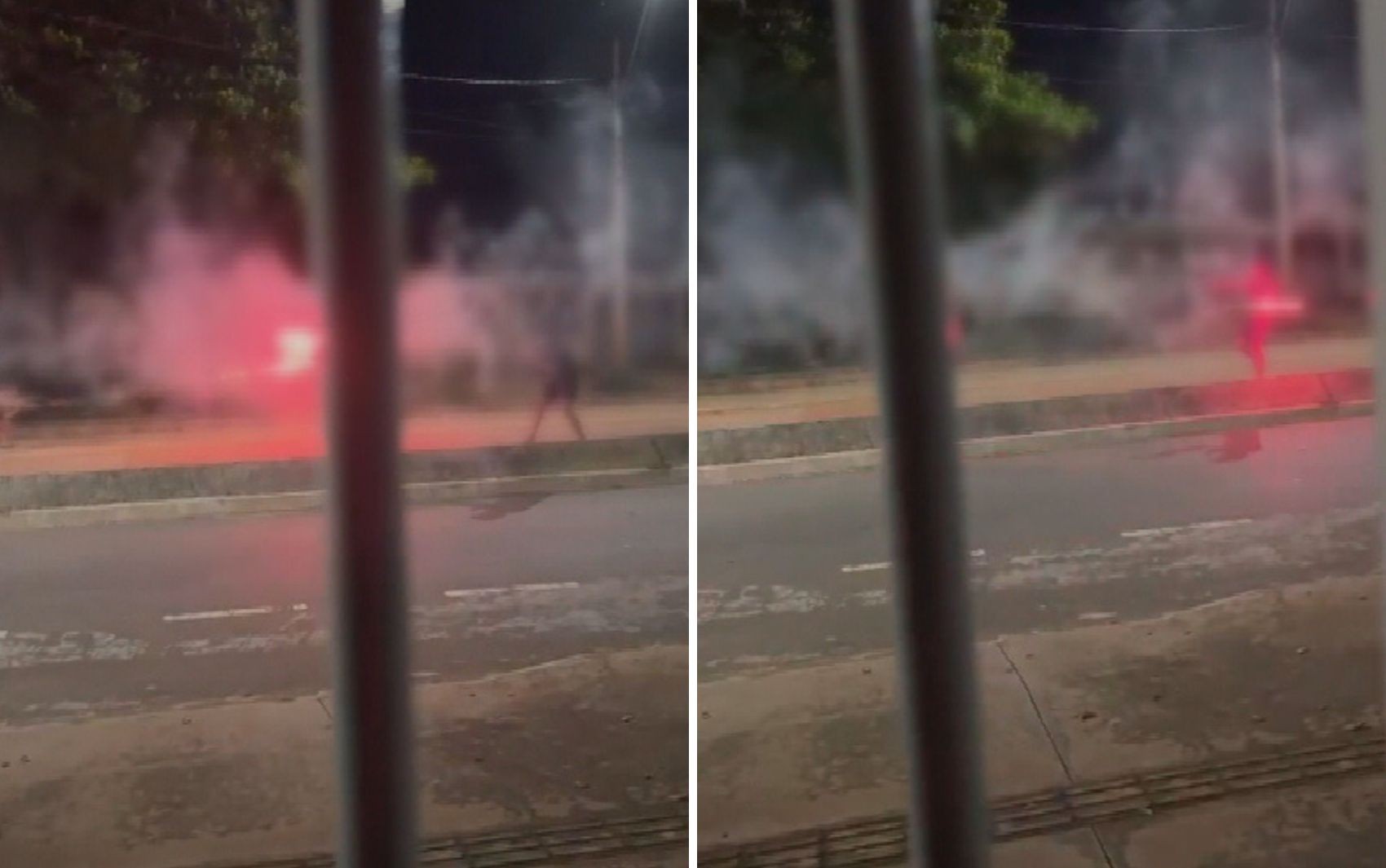 Adolescentes fazem batalha com fogos de artifício em Goiânia; vídeo