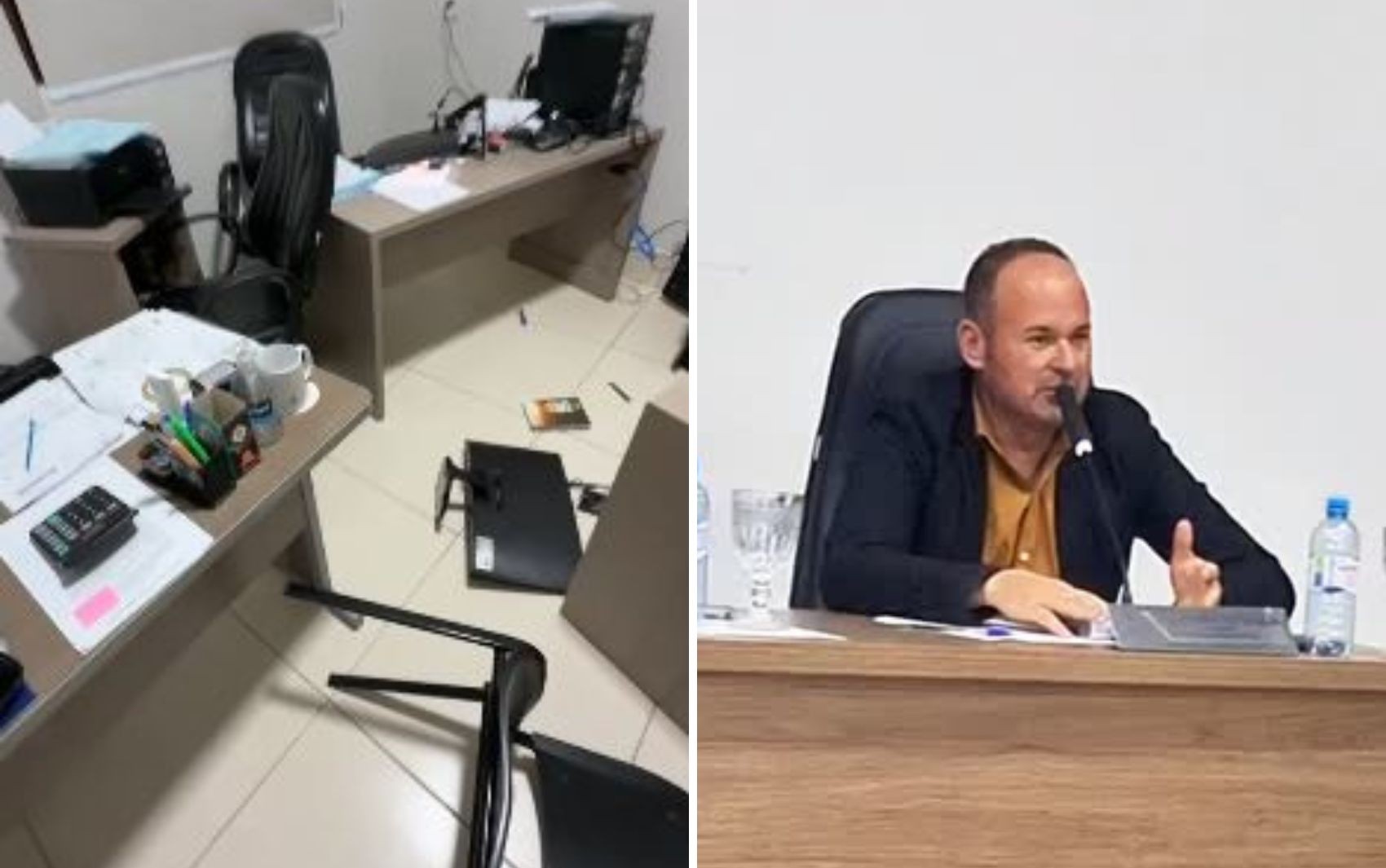 Vereador é agredido dentro da Câmara de Ouvidor durante discussão