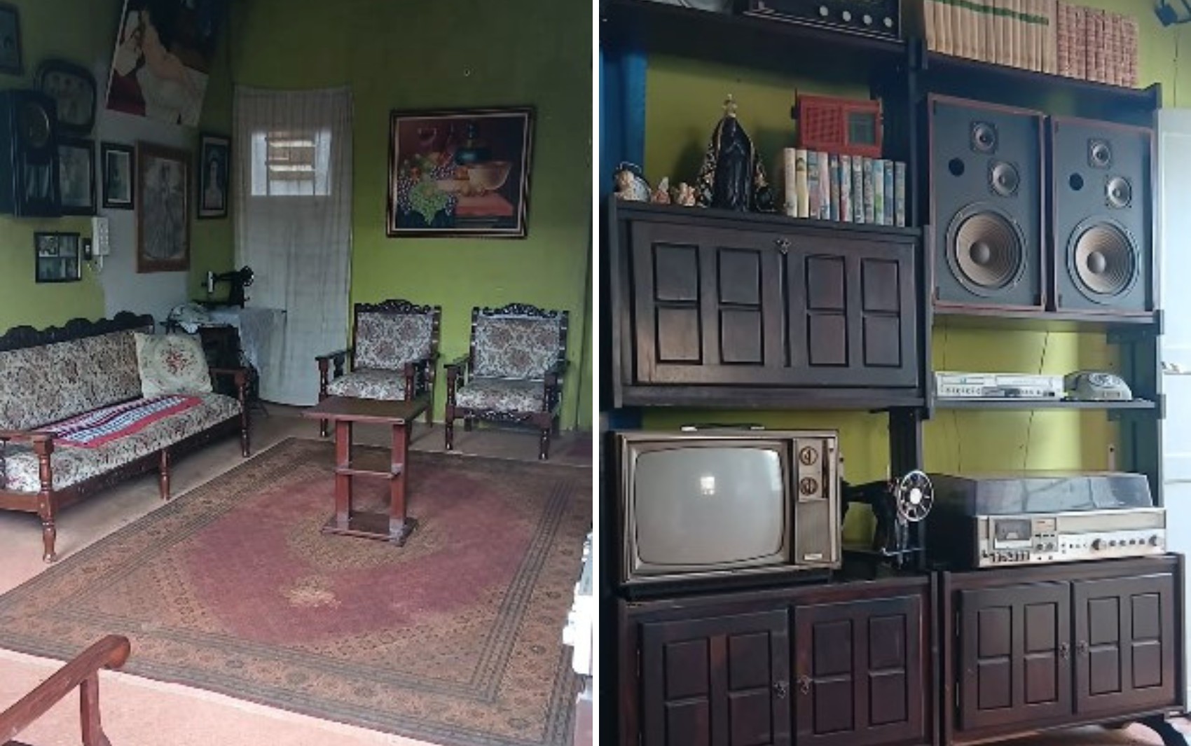 Vinil, telefone fixo e TV de tubo: em tempos digitais, cozinheiro mantém casa vintage e analógica