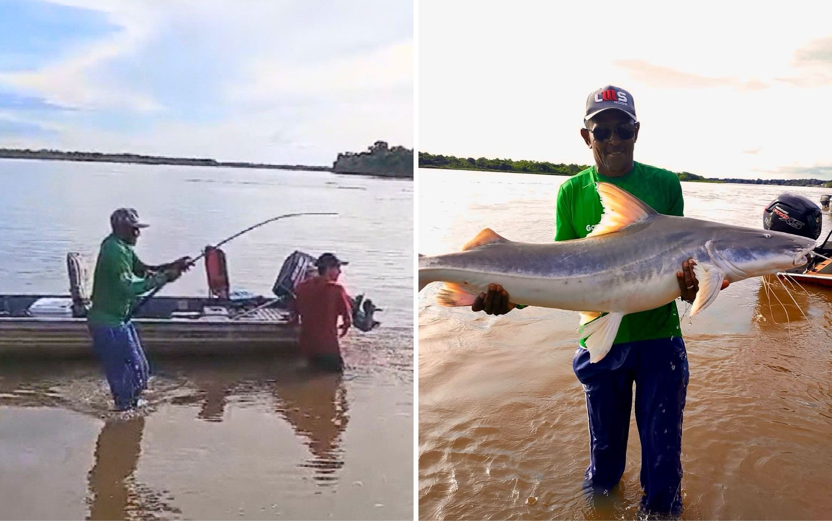 Guia pesca peixe gigante que não pode ser consumido em Goiás; vídeo