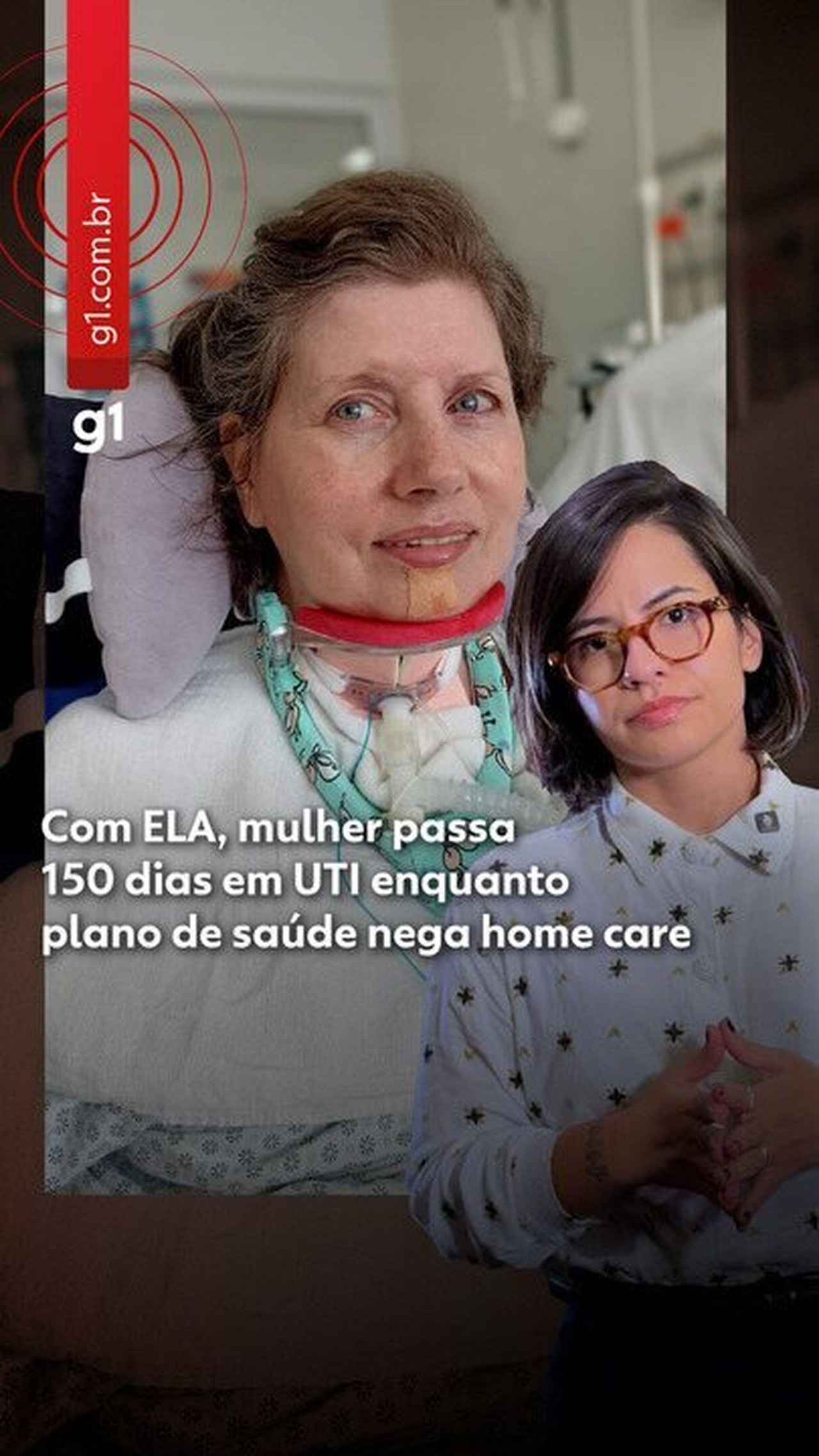 'Não quero morrer': com ELA, mulher passa 150 dias em UTI enquanto plano de saúde nega home care aprovado pela Justiça