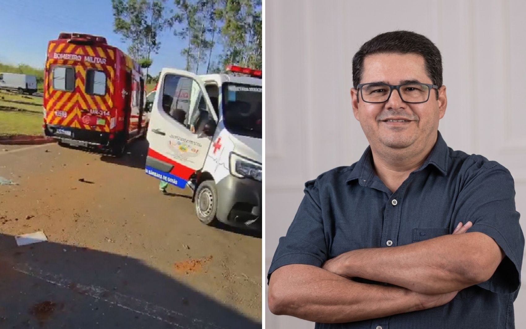 Ex-vereador morre em acidente de moto com caminhonete na GO-060