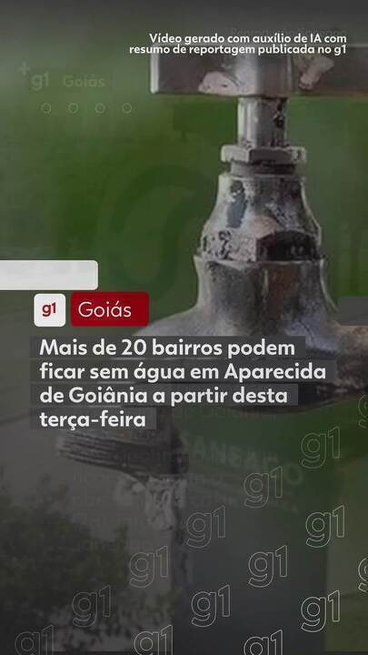 Mais de 20 bairros podem ficar sem água em Aparecida de Goiânia a partir desta terça-feira; veja lista