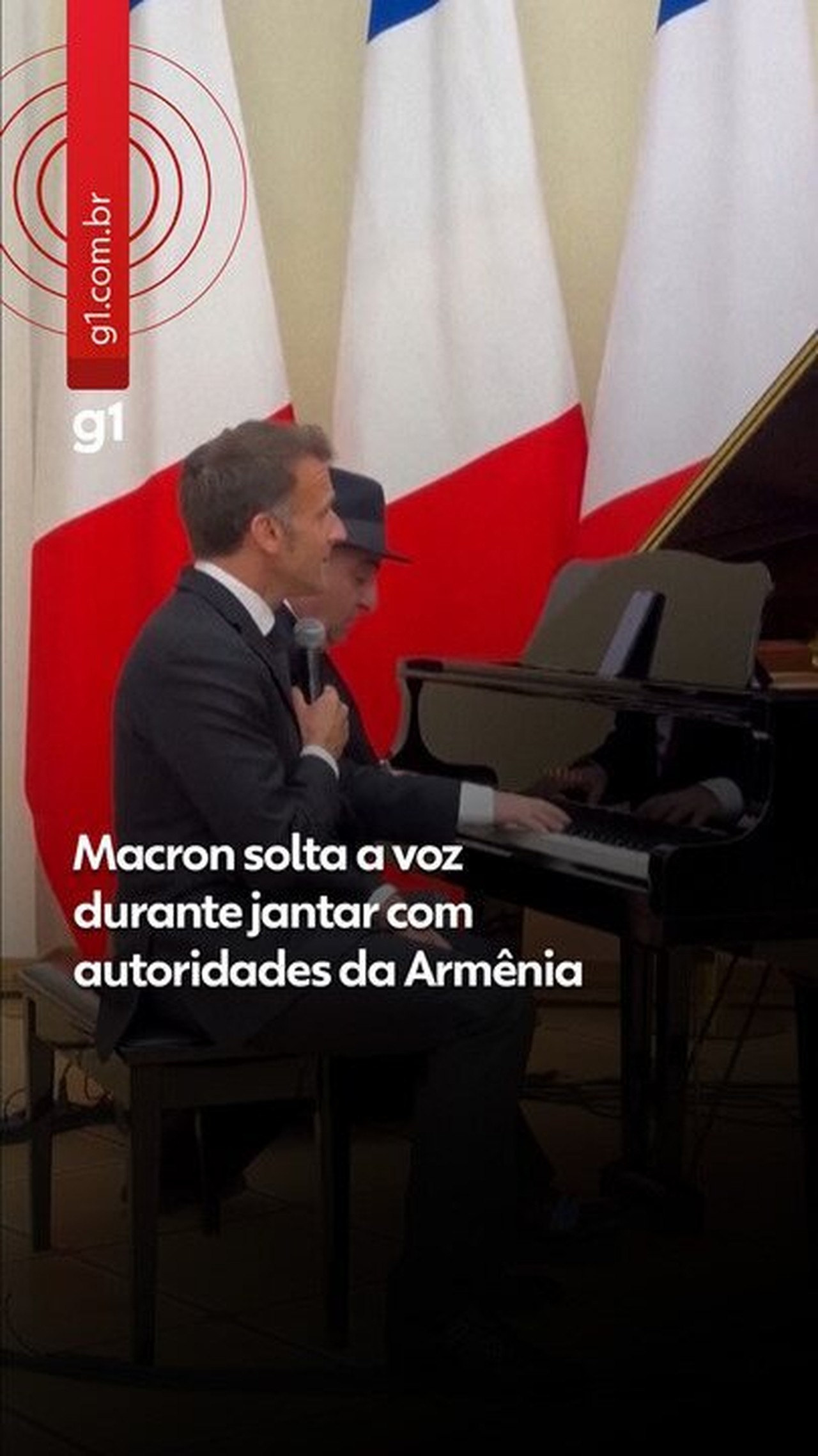 Macron solta a voz durante jantar com autoridades da Armênia; VÍDEO