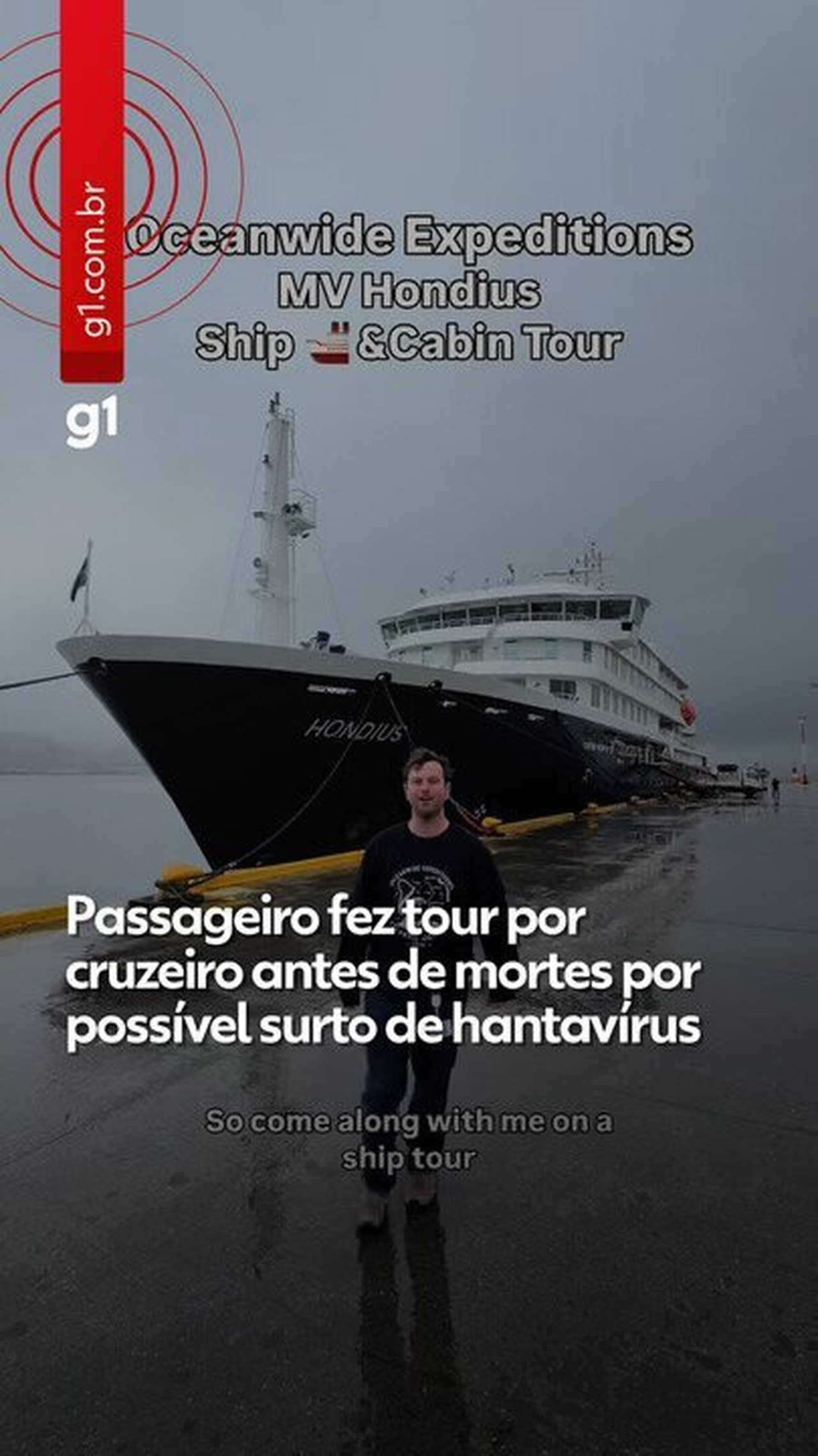 VÍDEO: Passageiro mostra interior de cruzeiro antes de mortes por possível surto de hantavírus