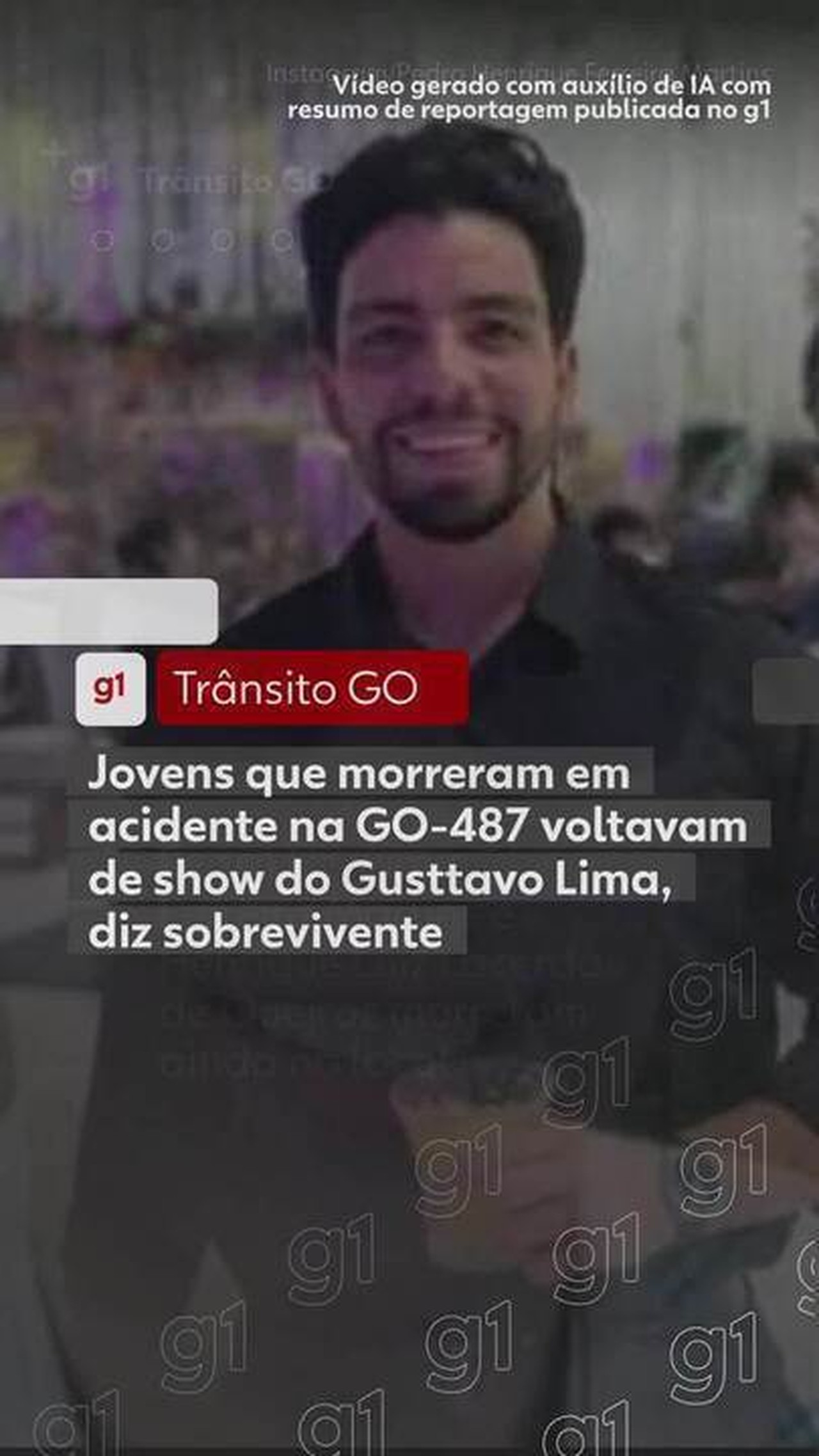 Jovens que morreram em acidente na GO-487 voltavam de show do Gusttavo Lima, diz sobrevivente