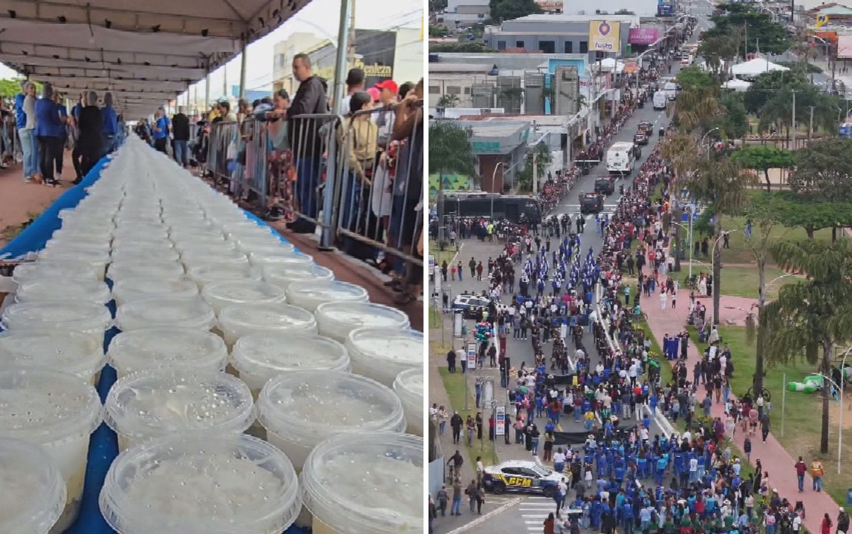 Aparecida de Goiânia tem desfile e 5 mil bolos no pote distribuídos no aniversário de 104 anos