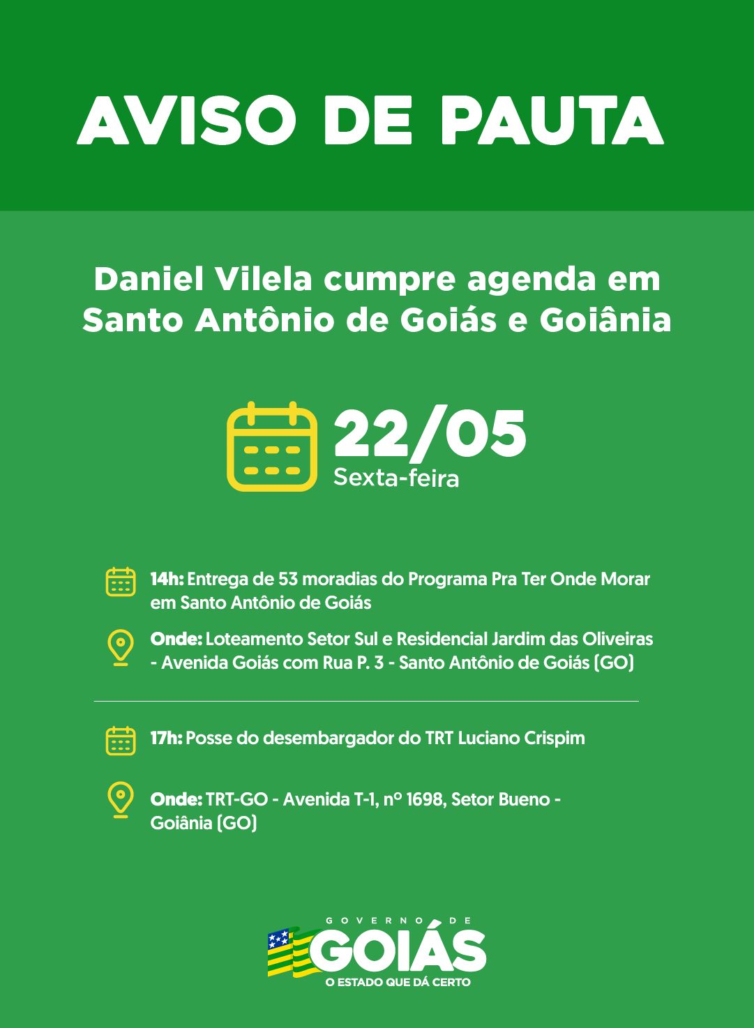 AVISO DE PAUTA