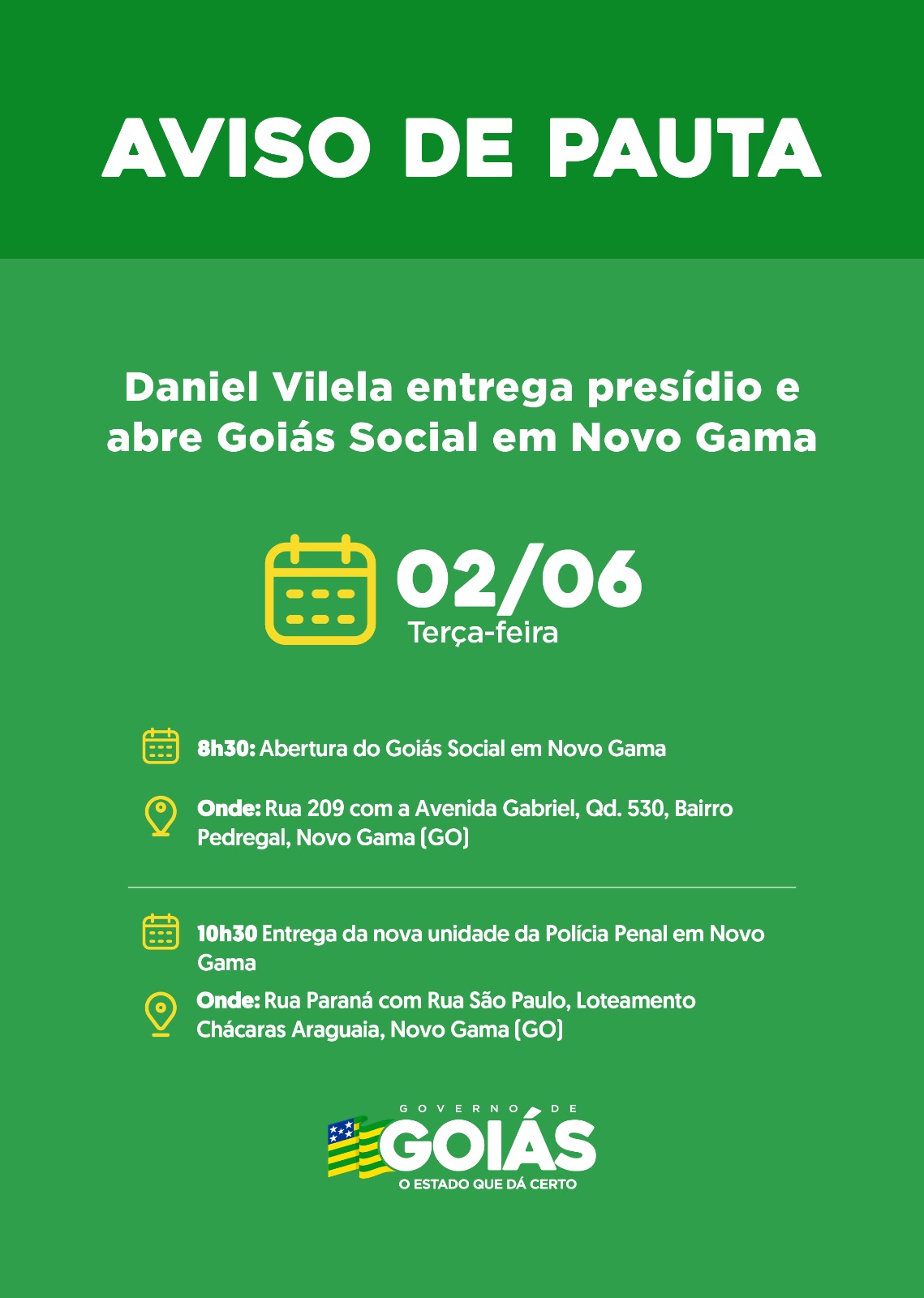 AVISO DE PAUTA