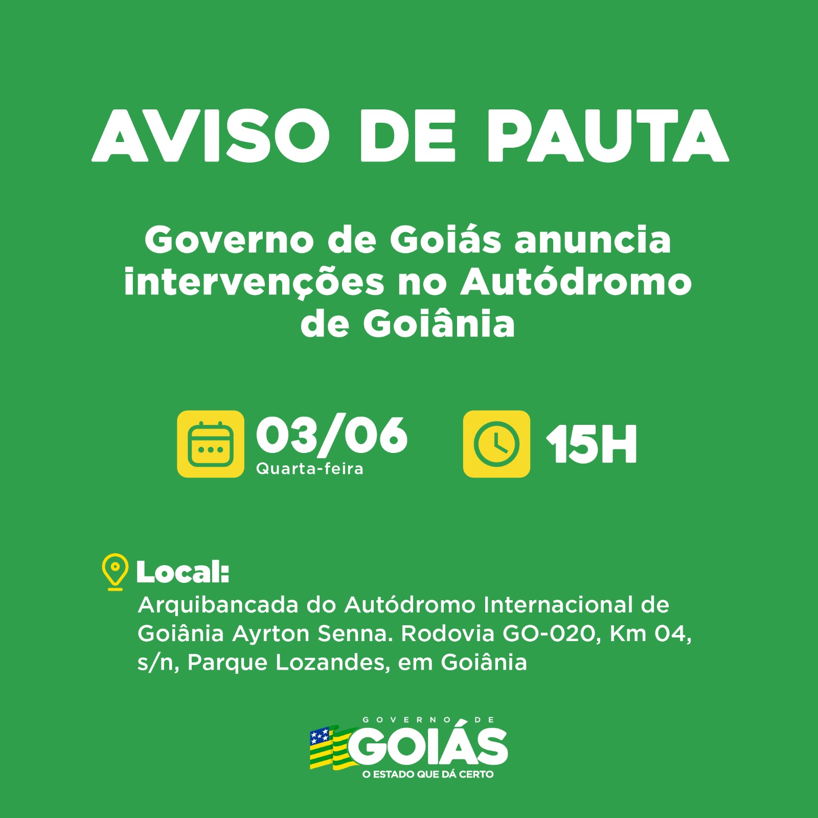 AVISO DE PAUTA
