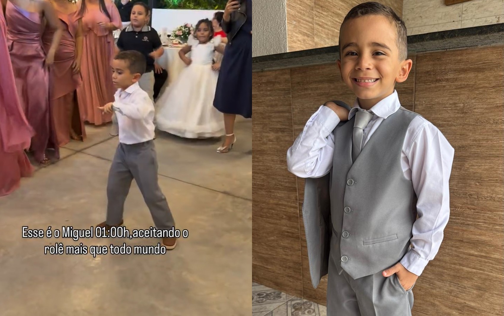 Menino bomba na web ao dar show de dança em casamento; vídeo