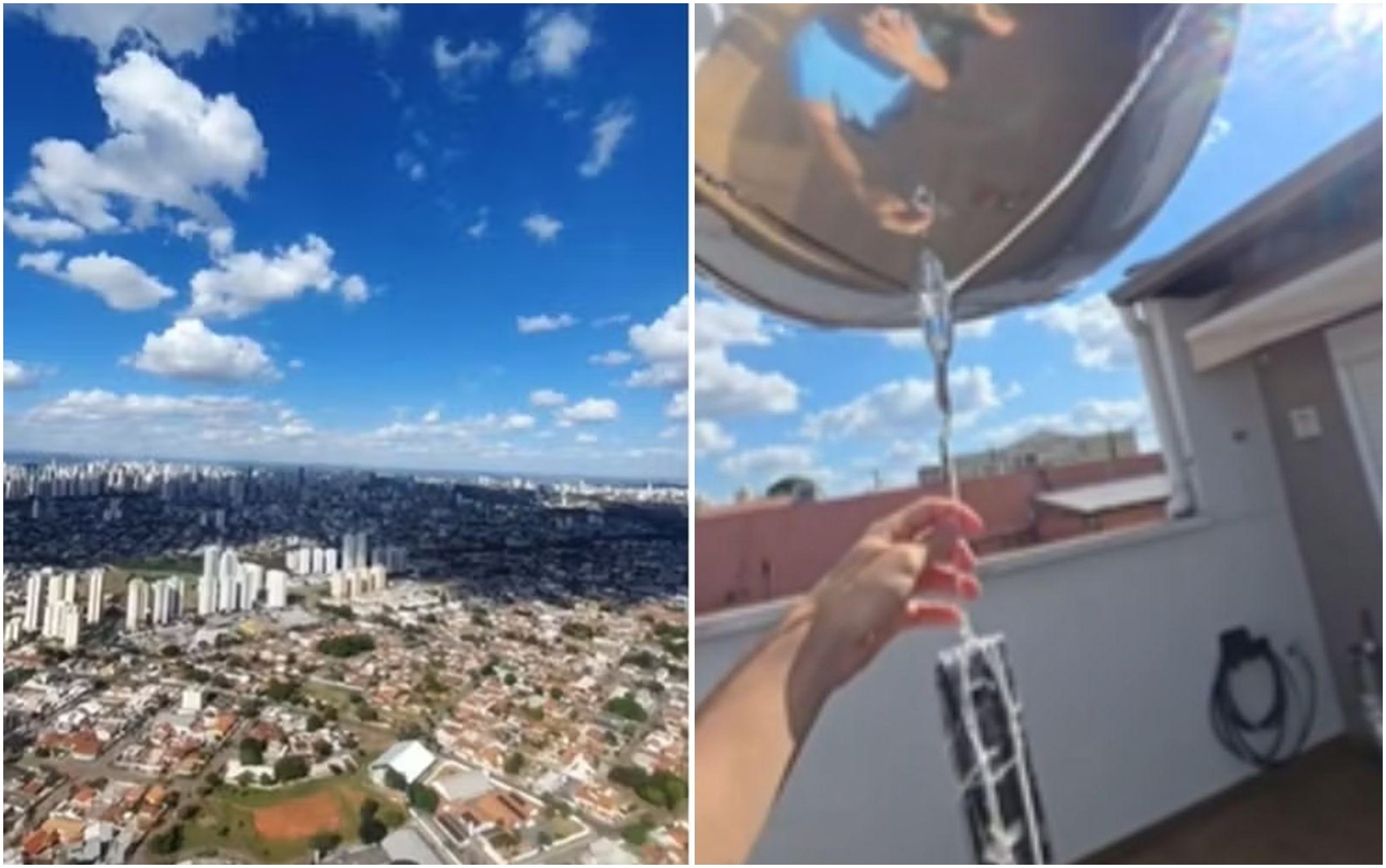 Celular amarrado a balões funciona perfeitamente mesmo após cair de mais de 3 mil metros de altitude em Goiânia, diz jovem