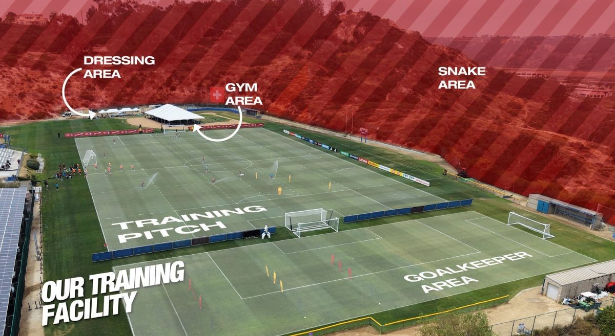'Snake area': Seleção da Suíça divulga que vai treinar ao lado de terreno com cobras; entenda