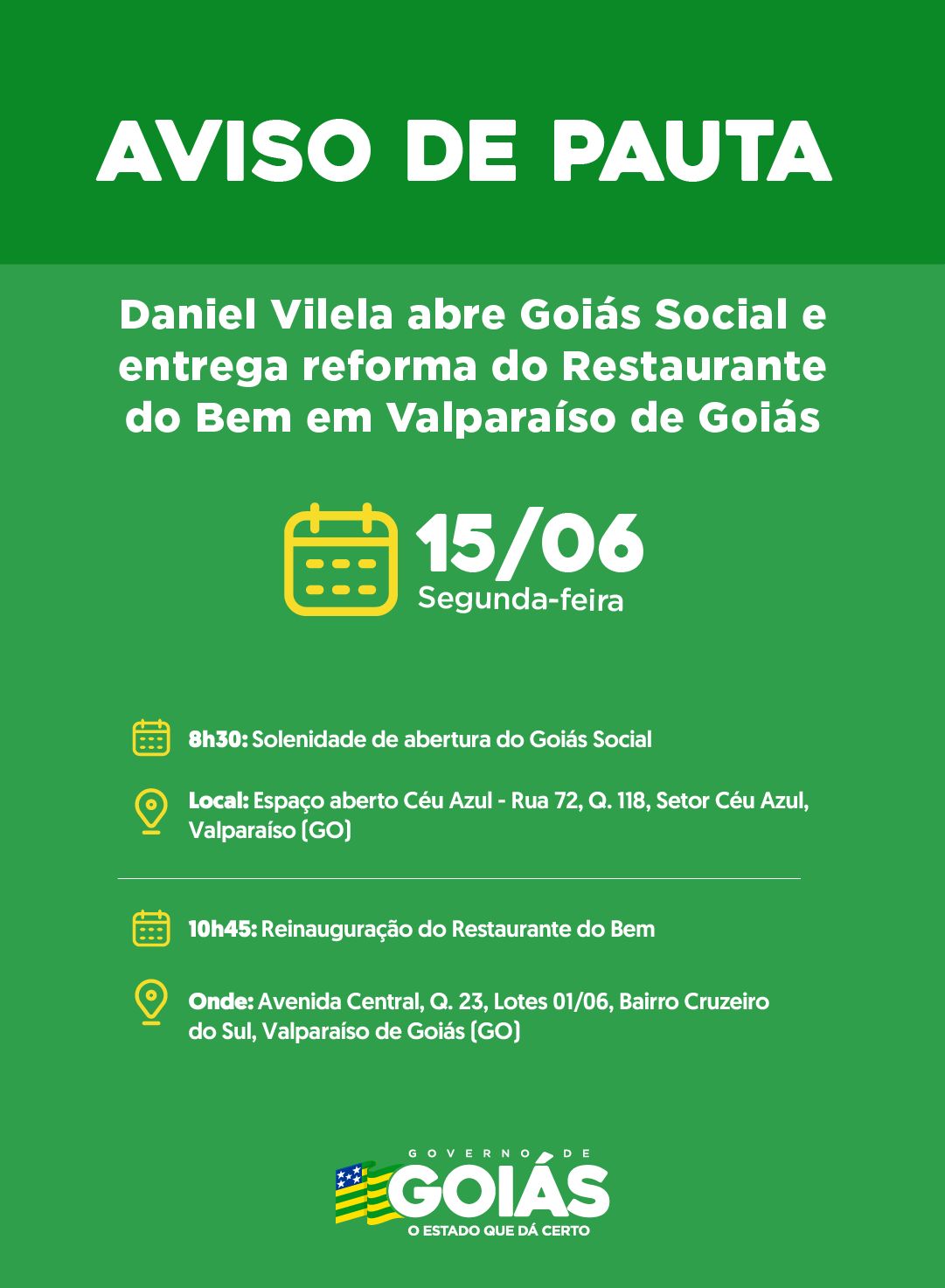 AVISO DE PAUTA