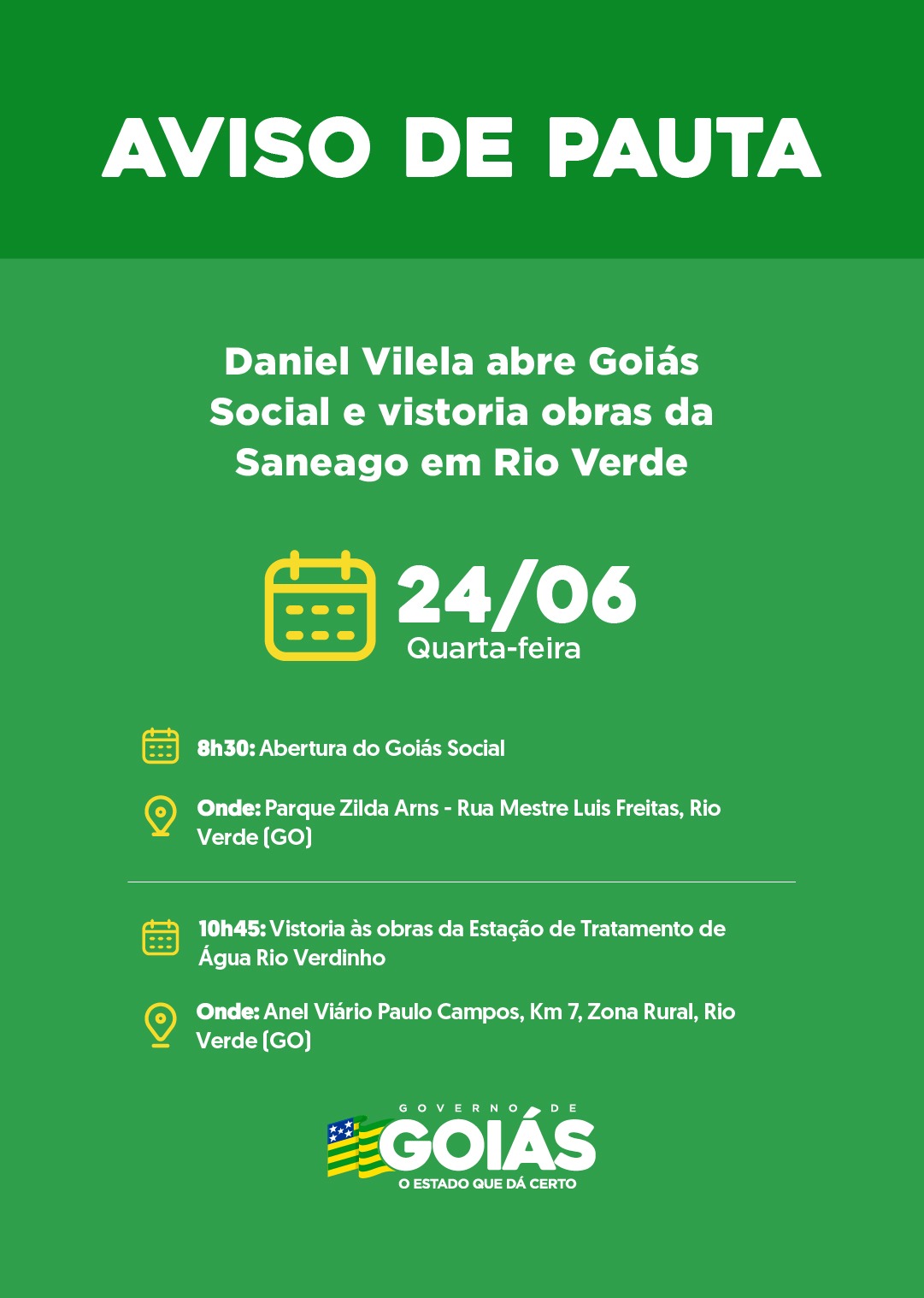 AVISO DE PAUTA