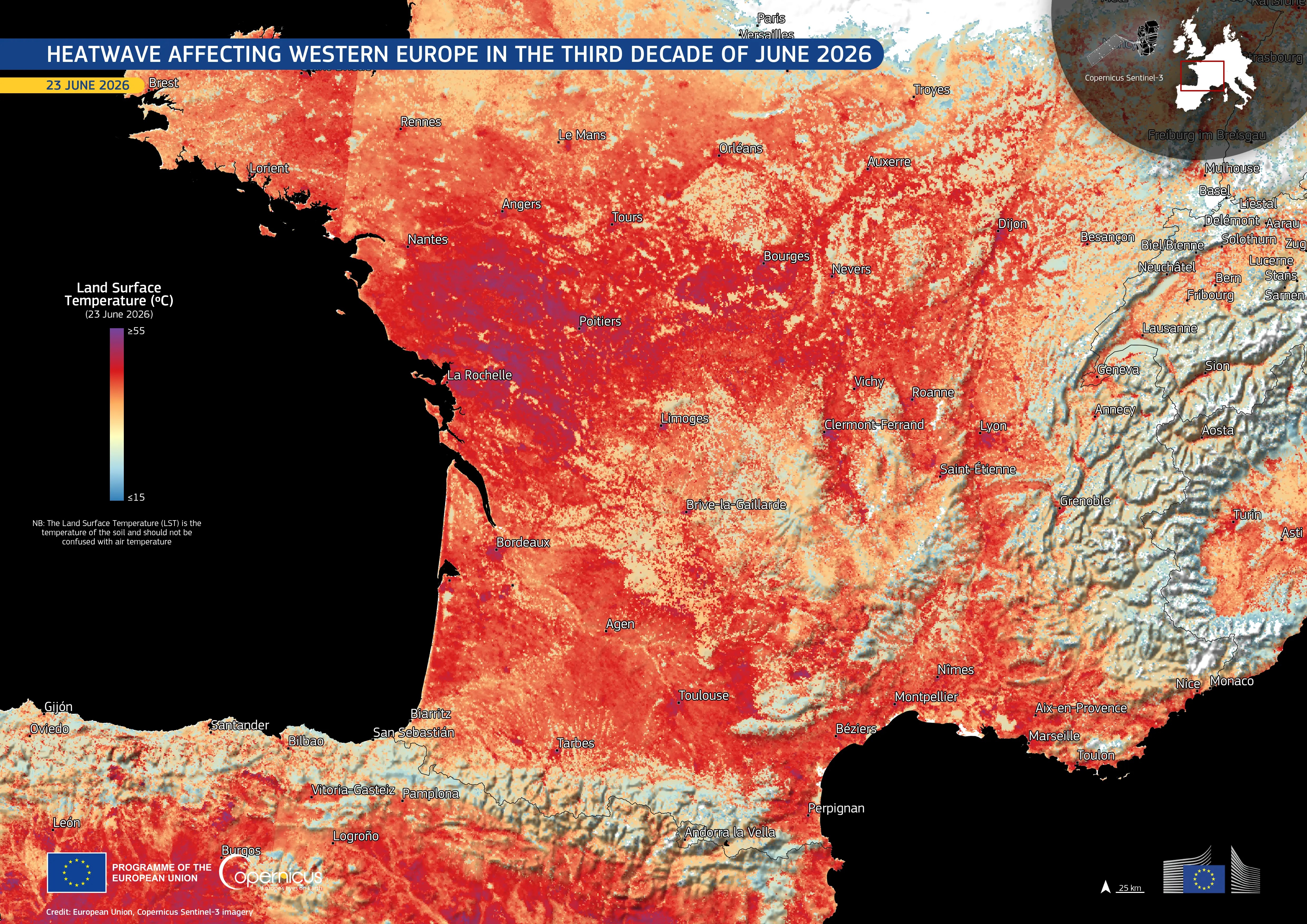 Espanha diz que onda de calor causou mais de mil mortes em junho, o dobro de 2025