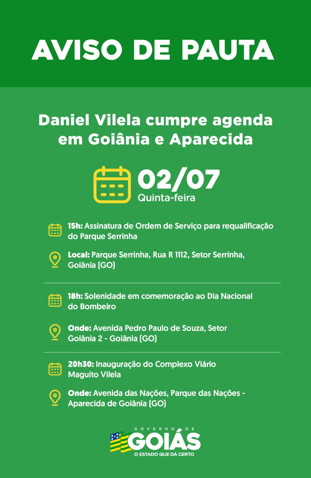 AVISO DE PAUTA
