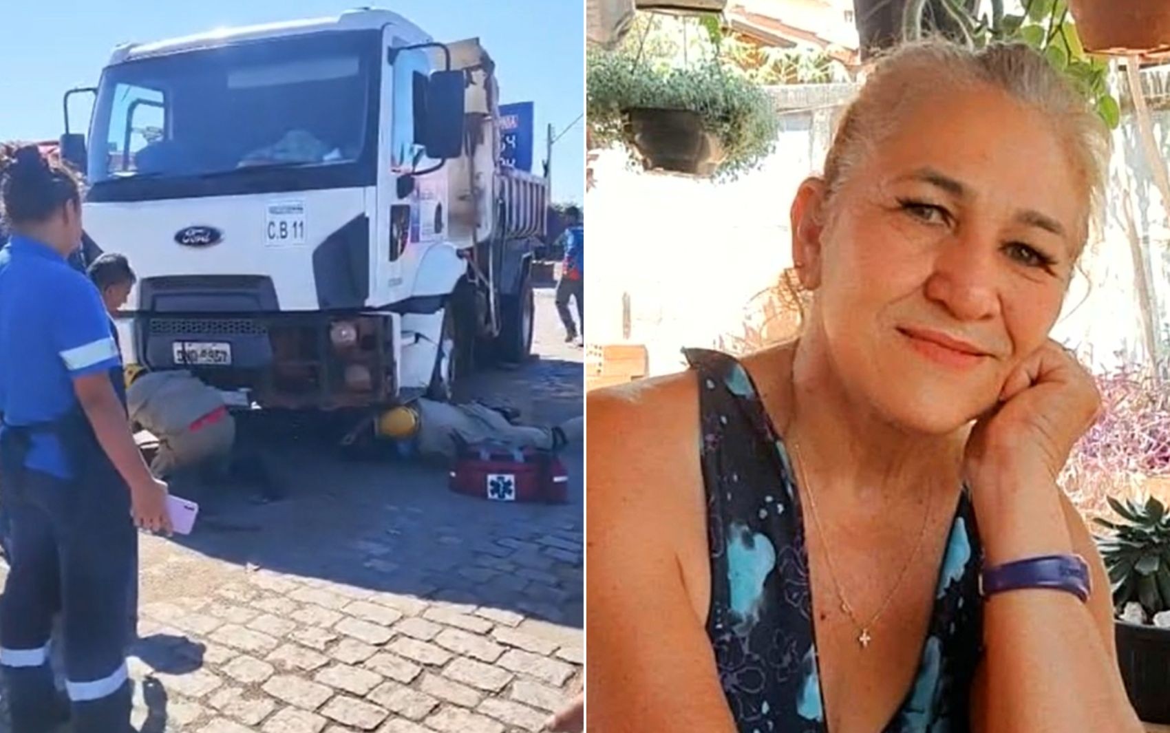 Manicure morre após ser atropelada por caminhão da Prefeitura de Goianira