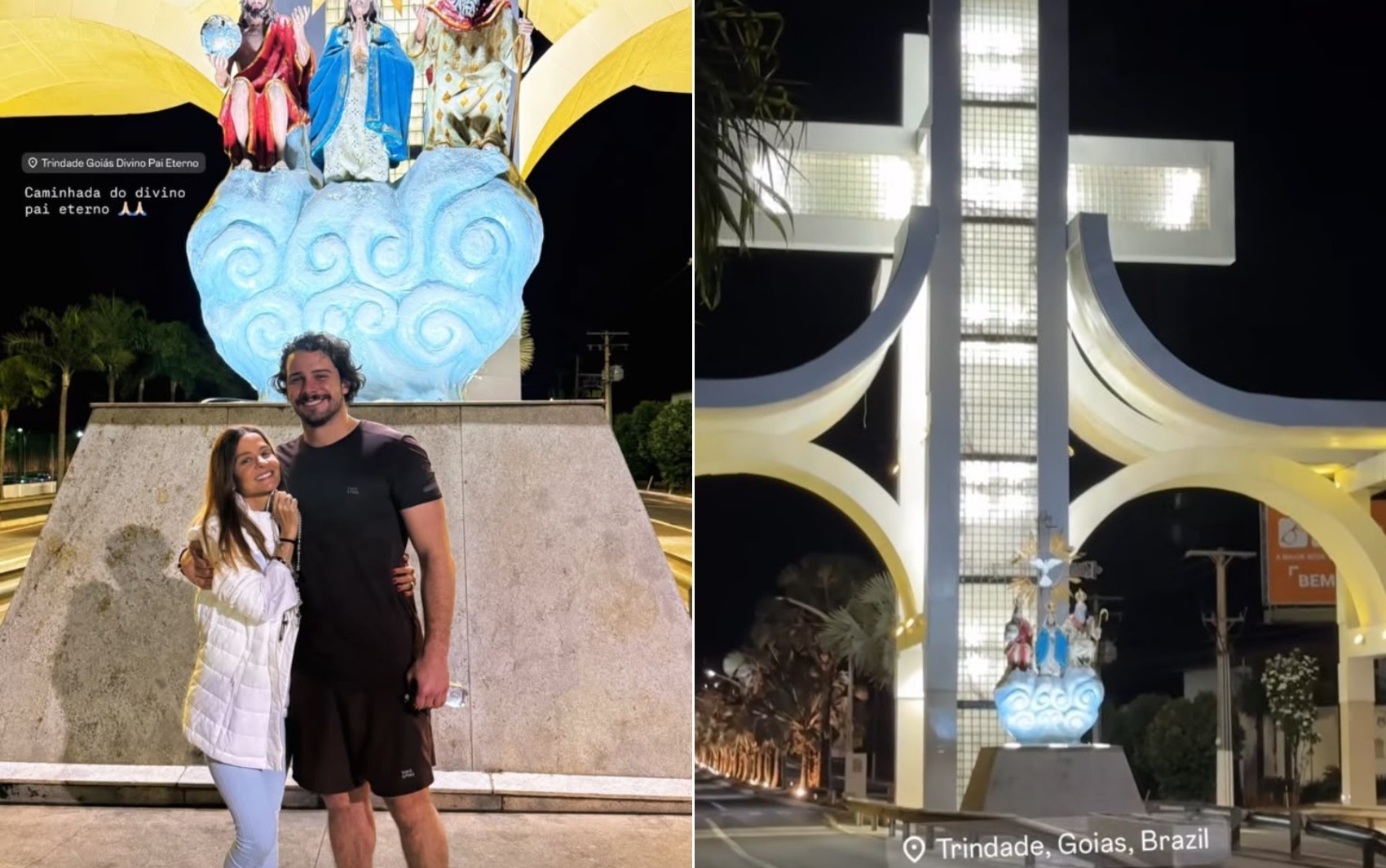 Maiara vai a pé com o namorado para Trindade após o fim da festa do Divino Pai Eterno; vídeo