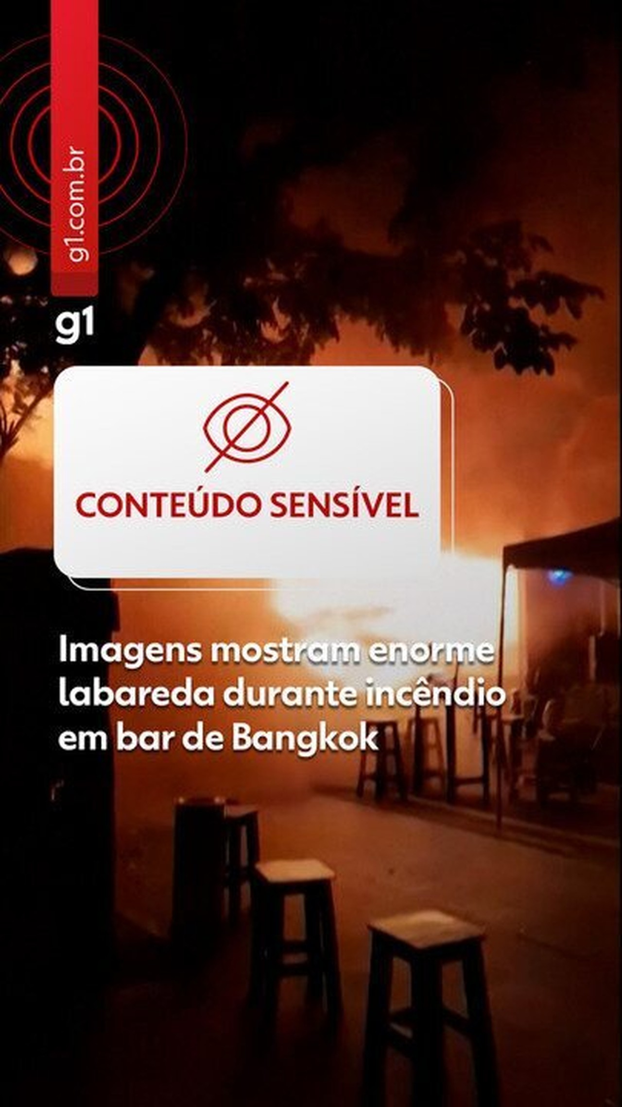 VÍDEO mostra pessoas em fuga e enorme labareda durante incêndio em bar de Bangkok