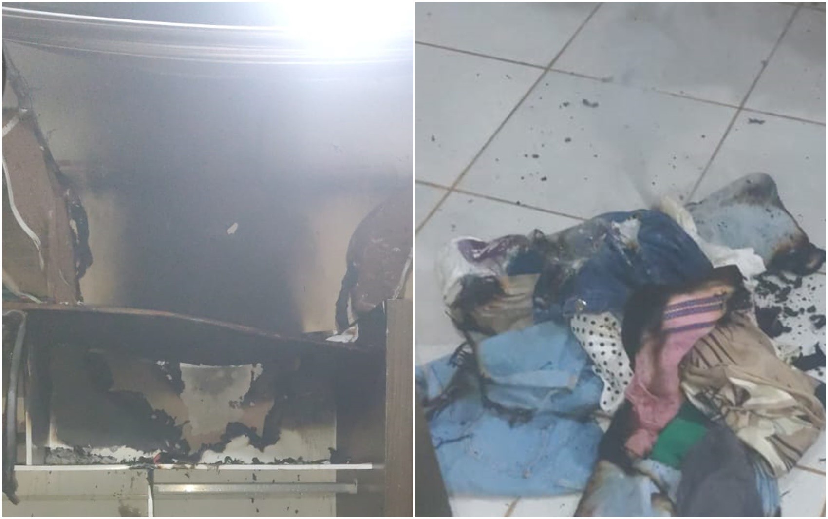 Celular explode enquanto carregava, causa incêndio em casa e deixa moradora ferida