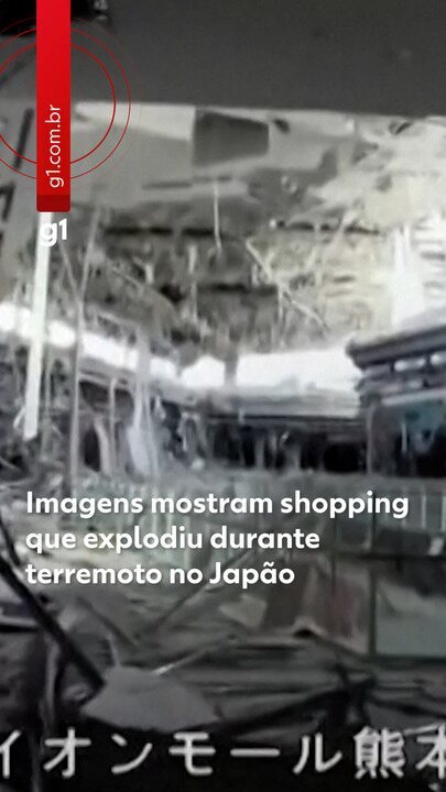 Imagens mostram destruição no interior de shopping que explodiu durante terremoto no Japão