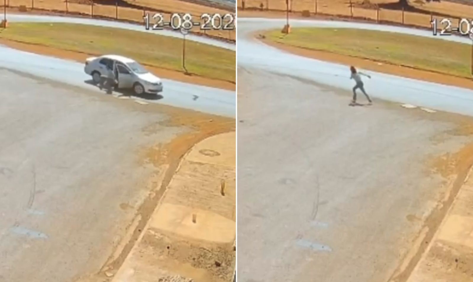 Mulher se joga de carro em movimento com medo de ser morta pelo marido, diz PM; vídeo