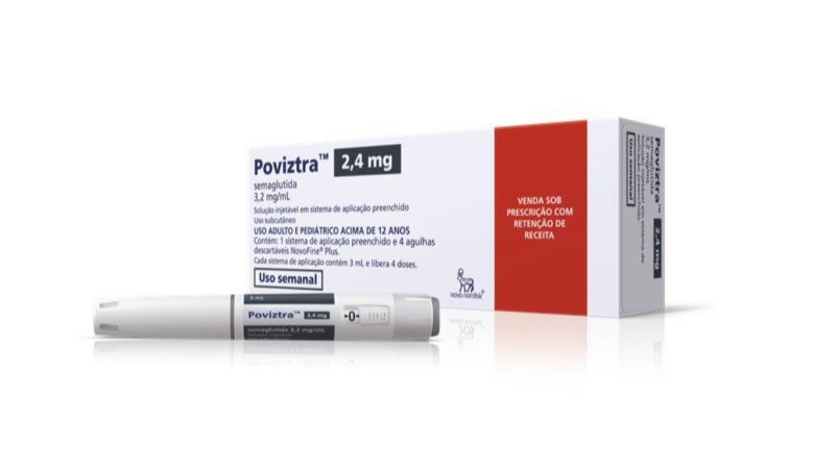 Farmacêutica reduz preço das doses de 1,7 mg e 2,4 mg da Poviztra, caneta com semaglutida