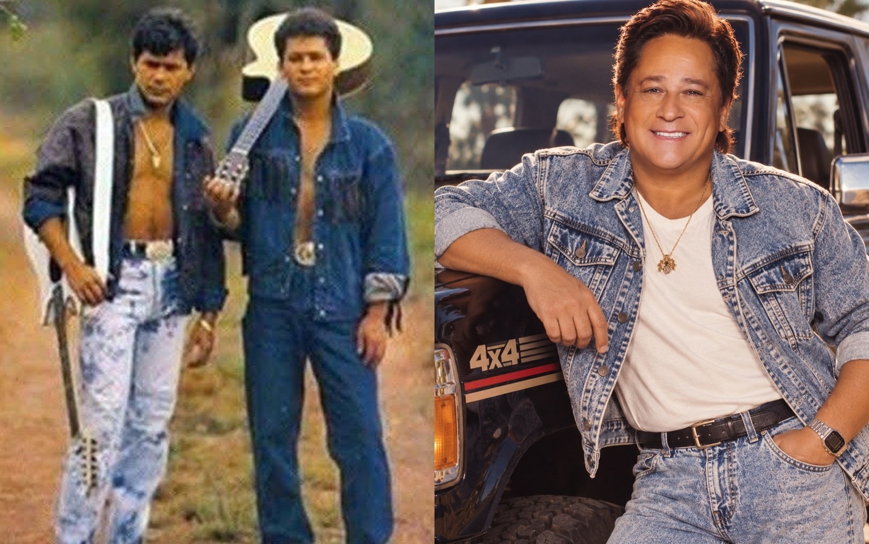 Leonardo posta fotos com Leandro e brinca sobre comparação com IA: ‘Muito melhor a versão original’